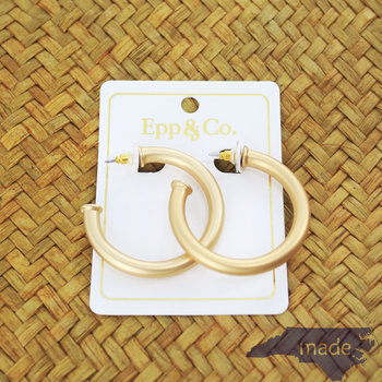 Small Matte Gold Hoop - Epp and Co