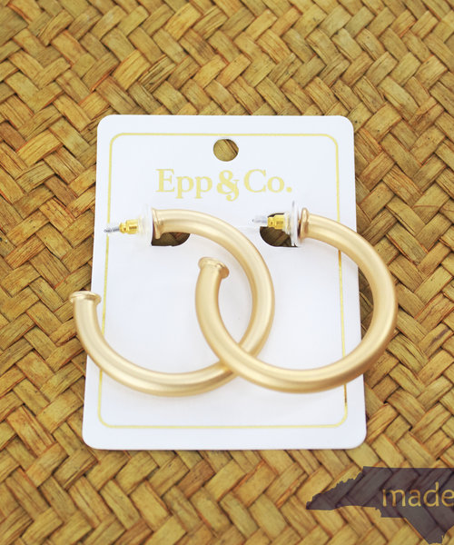 Small Matte Gold Hoop - Epp and Co
