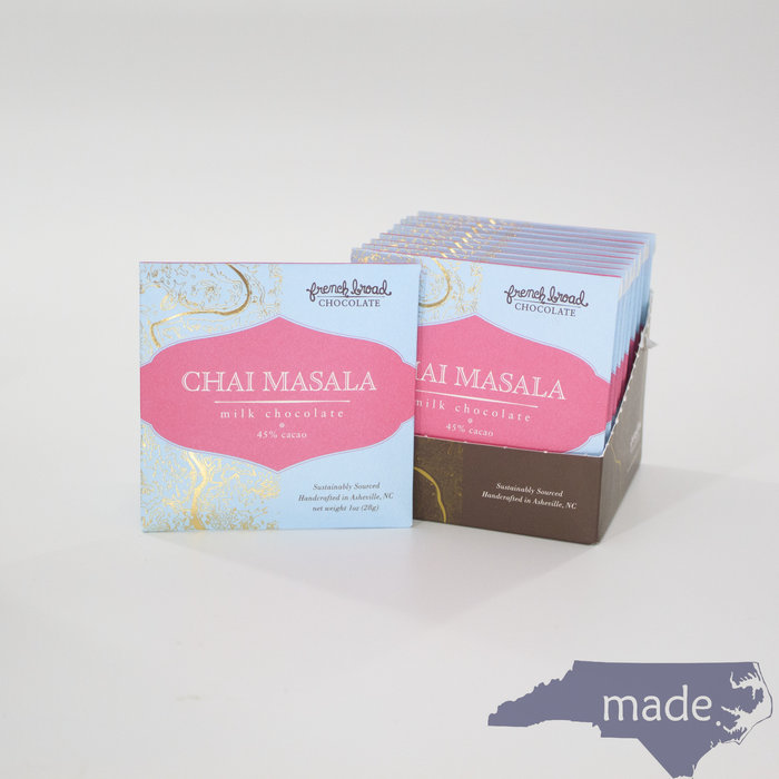 Chai Masala Milk Chocolate 28 g. - French Broad Chocolate