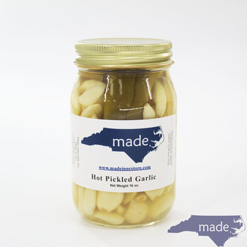 Hot Pickled Garlic 16 oz.