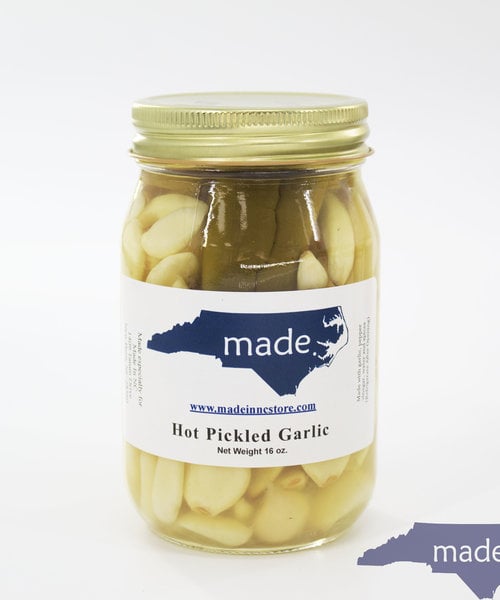 Hot Pickled Garlic 16 oz.