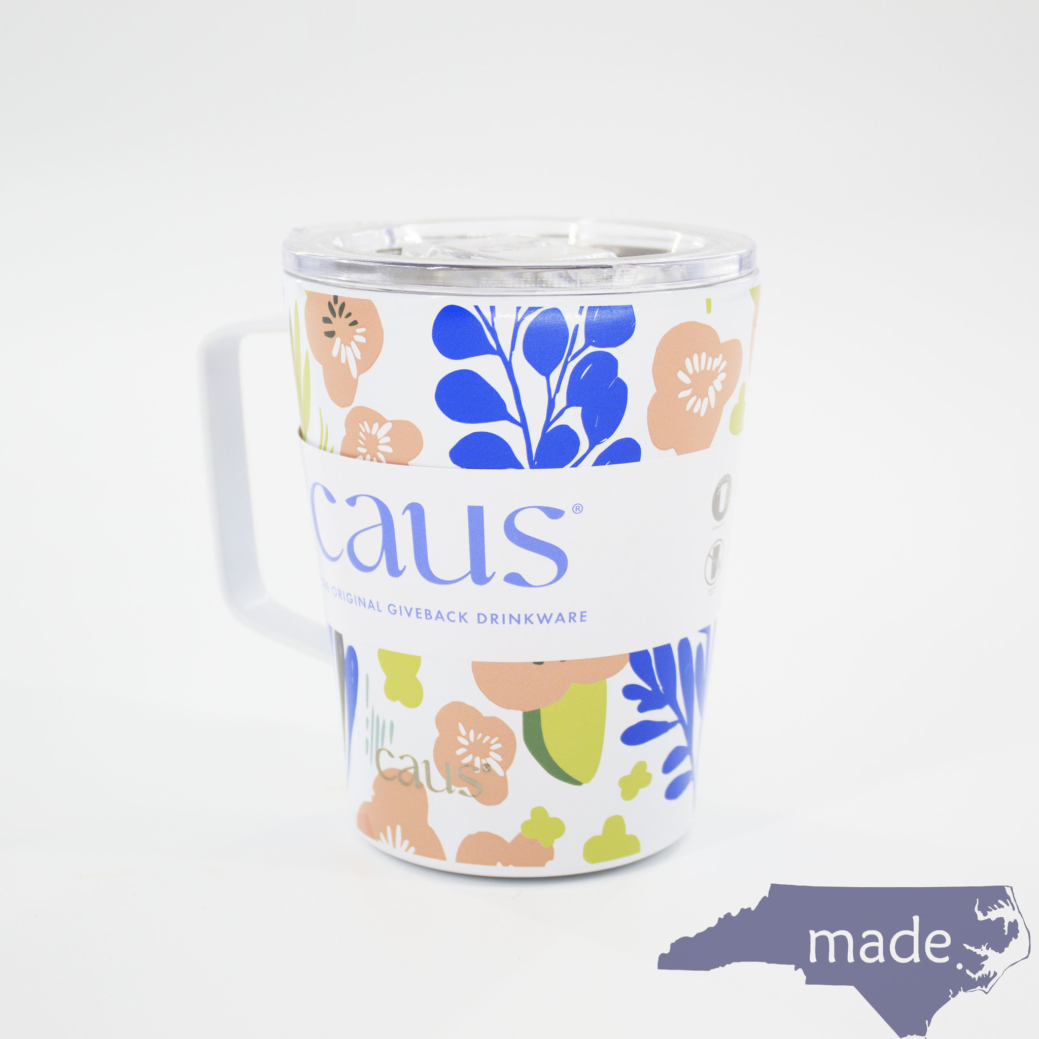 Coffee Tumbler with Handle Pattern - caus - Made in NC, LLC