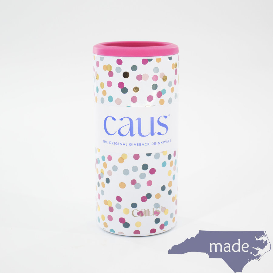 Slim Can Koozie - Polka Dot Pattern