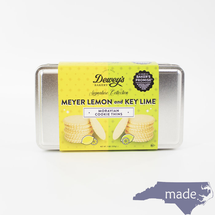 Lemon & Key Lime Moravian Cookie Tin - Dewey's Bakery