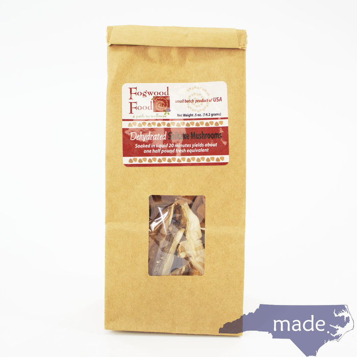 Dehydrated Shiitake Mushrooms Small  Bag - Fogwood Food