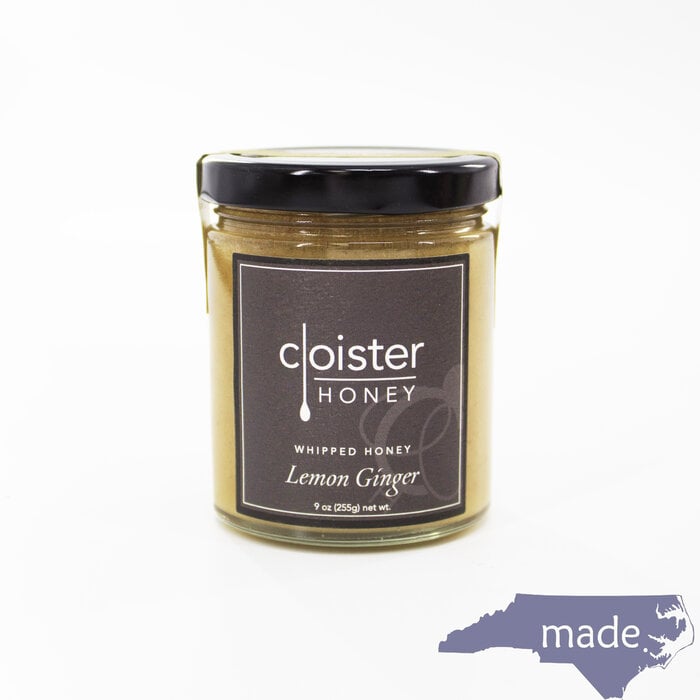 Lemon Ginger Whipped Honey 9 oz.  - Cloister Honey