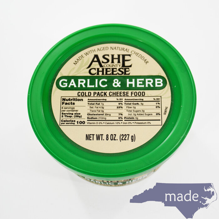 Garlic & Herb Cheese Spread - Ashe County Cheese