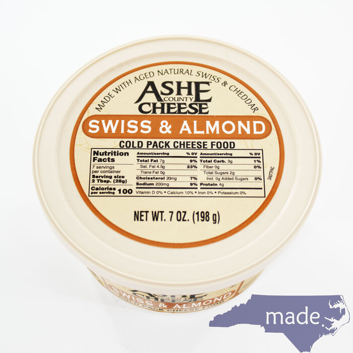 Swiss & Almond Cheese Spread - Ashe County Cheese