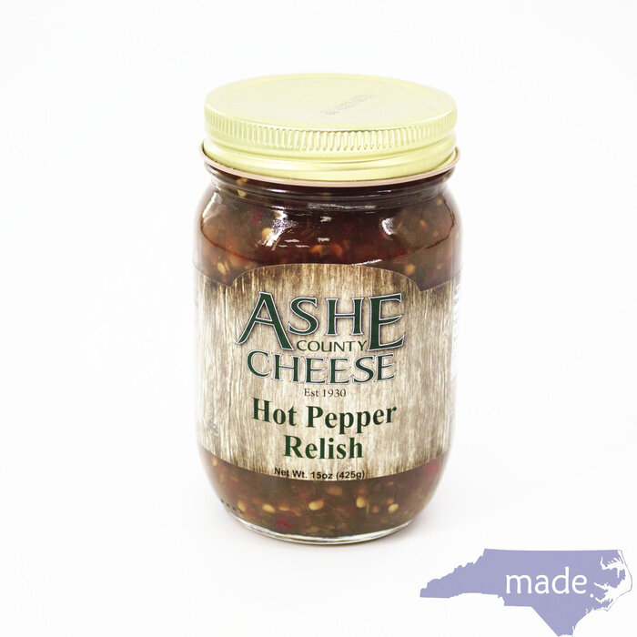 Hot Pepper Relish 15 oz. - Ashe County Cheese