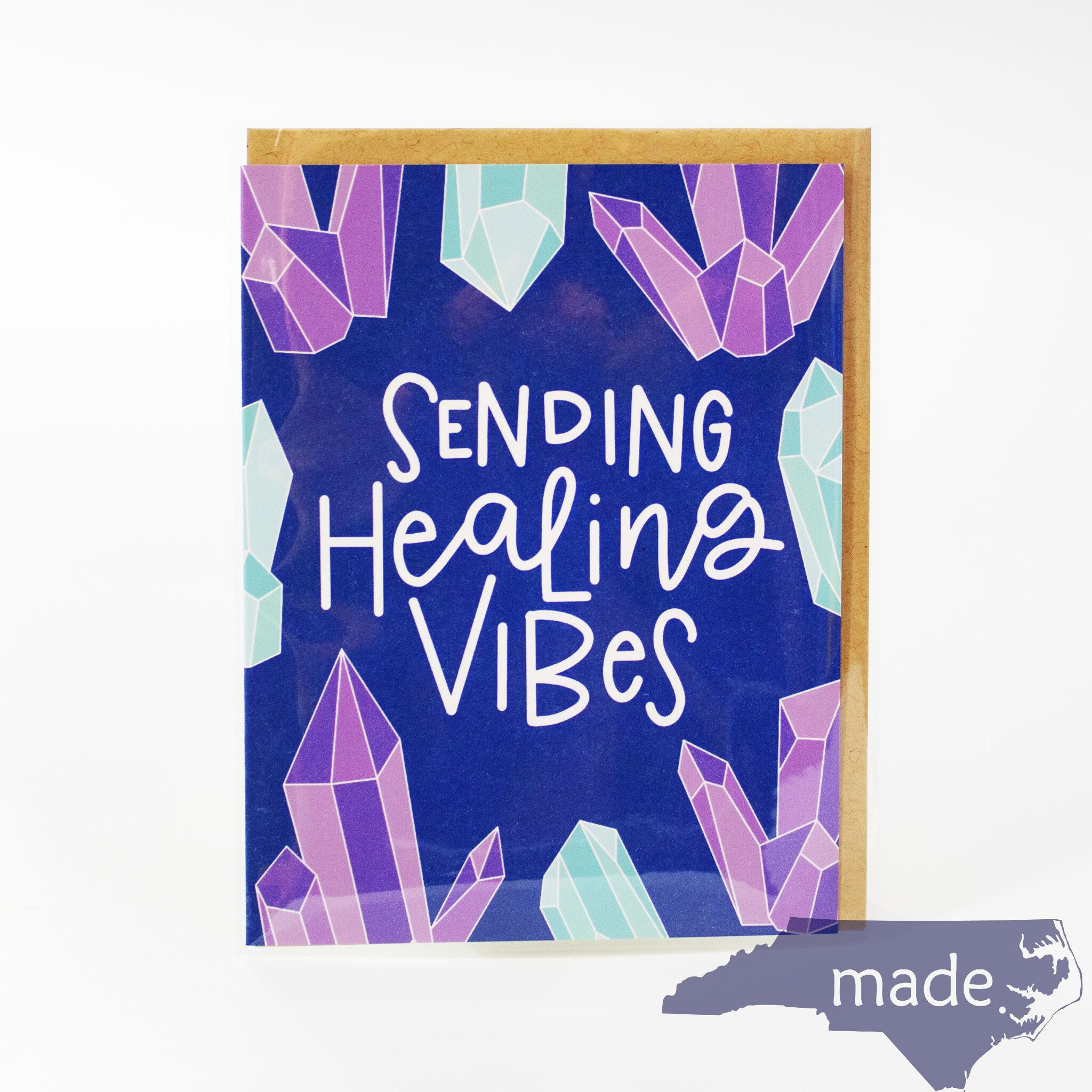 Sending Healing Vibes, Card for Friend, Inspirational Card for