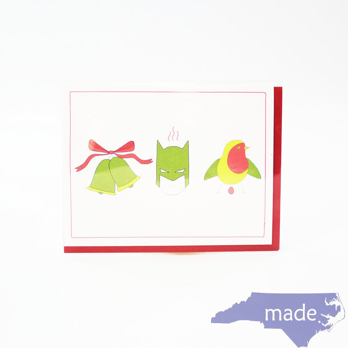 Jingle Bells Batman Smells Card - Little Lovelies