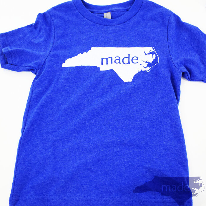 Royal + White Kids T-Shirt - Made in NC