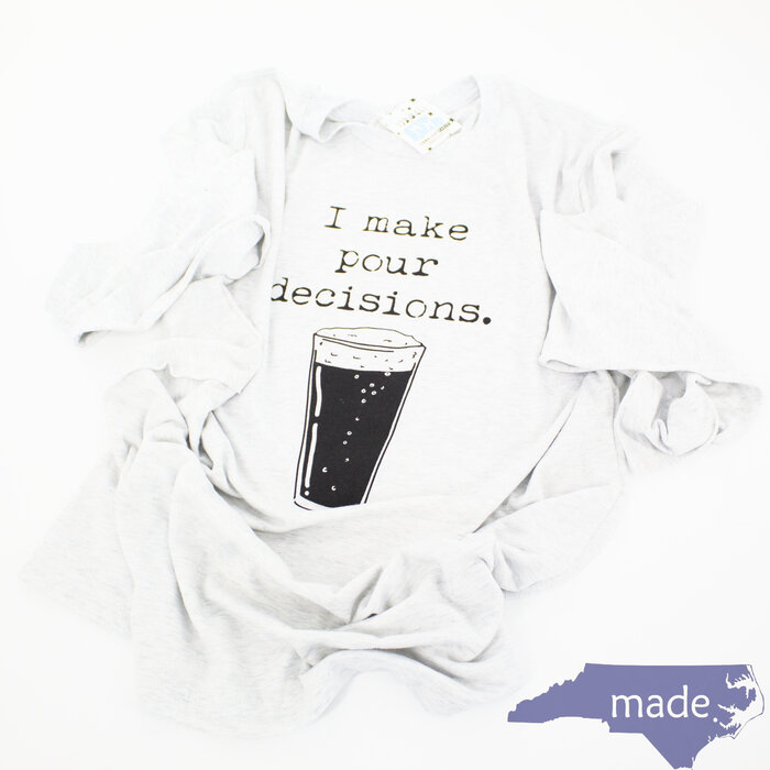 Pour Decisions LS Tee Lt Gray - Moonlight Makers