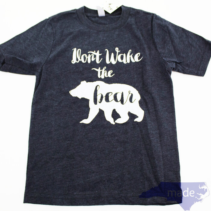 Don't Wake Bear Kid Tee Dk Gray - Moonlight Makers