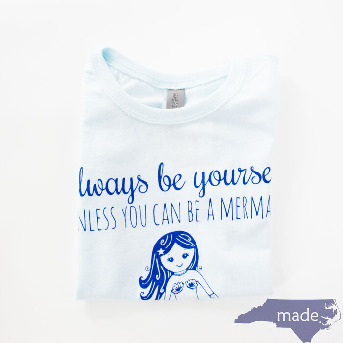 Mermaid Girl Tee Lt Blue - Moonlight Makers