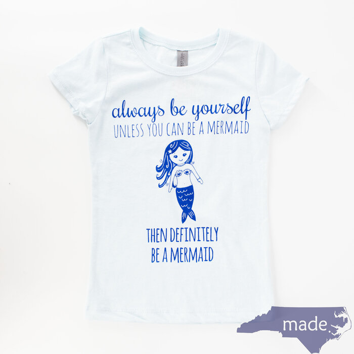 Mermaid Girl Tee Lt Blue - Moonlight Makers