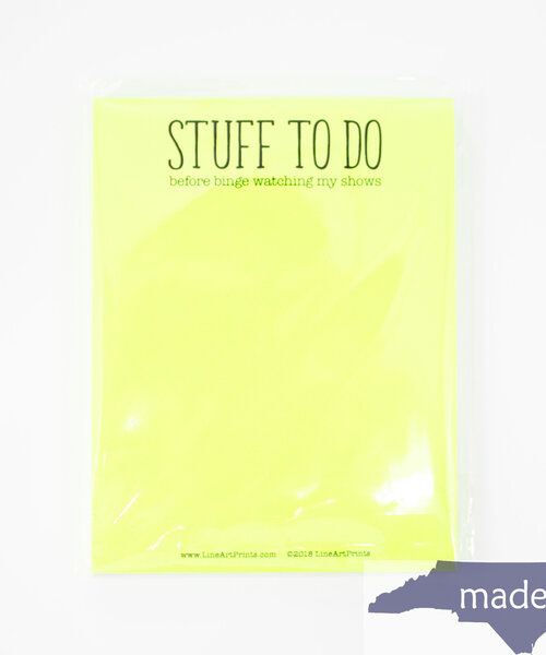 Stuff to do Before Binge Watching Blank Notepad