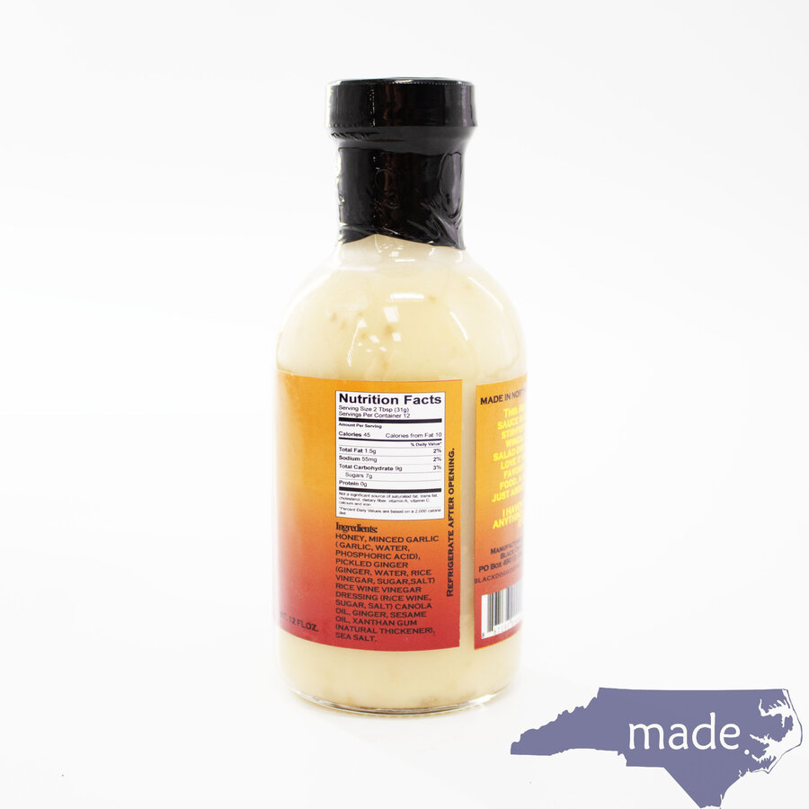 Honey Ginger Sauce 12oz - Black Dog Gourmet - Made in NC, LLC