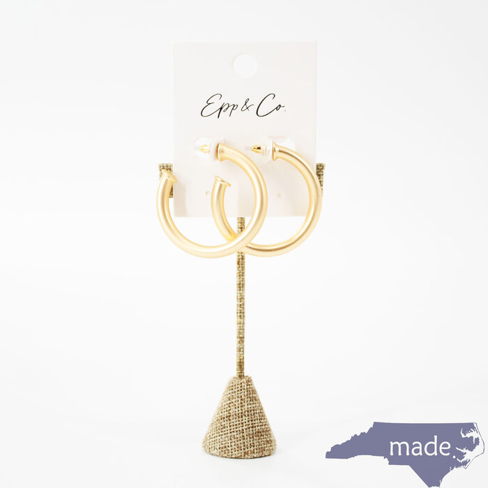 Large Matte Gold Hoop - Epp and Co
