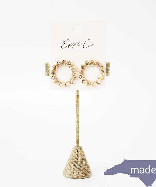 Rhinestone Circle Stud