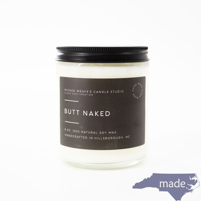 Butt Naked Soy Wax Candle - Wicked Weave's Candle Studio