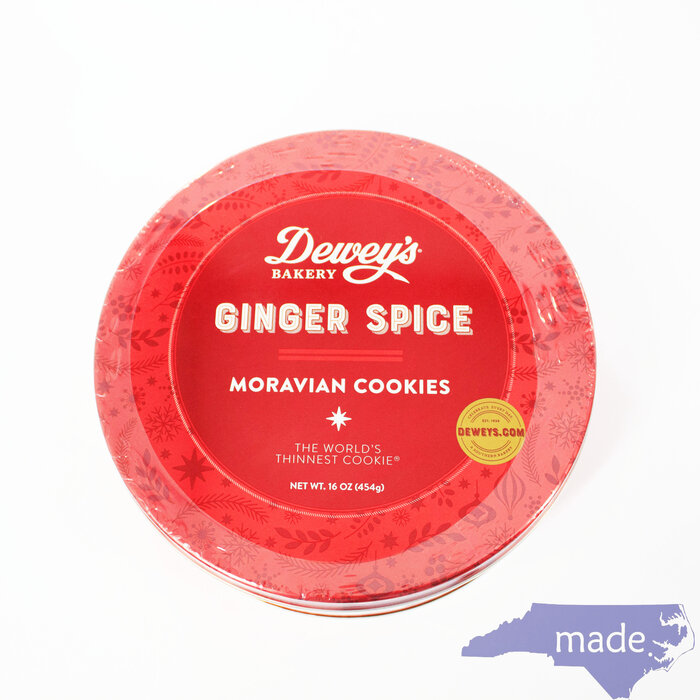 Ginger Spice Moravian Cookie Tin 16 oz. - Dewey's Bakery