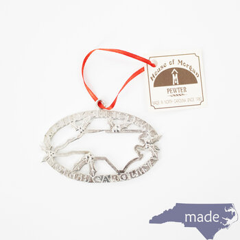 North Carolina Christmas Ornament Oval
