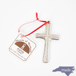 Religious Cross Christmas Ornament - House of Morgan Pewter