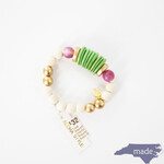 Lime Green/Pink/Red Colorful Stacking Bracelet - Audra Style