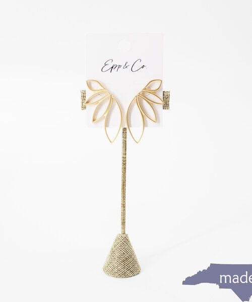 Gold Lotus Stud - Epp and Co