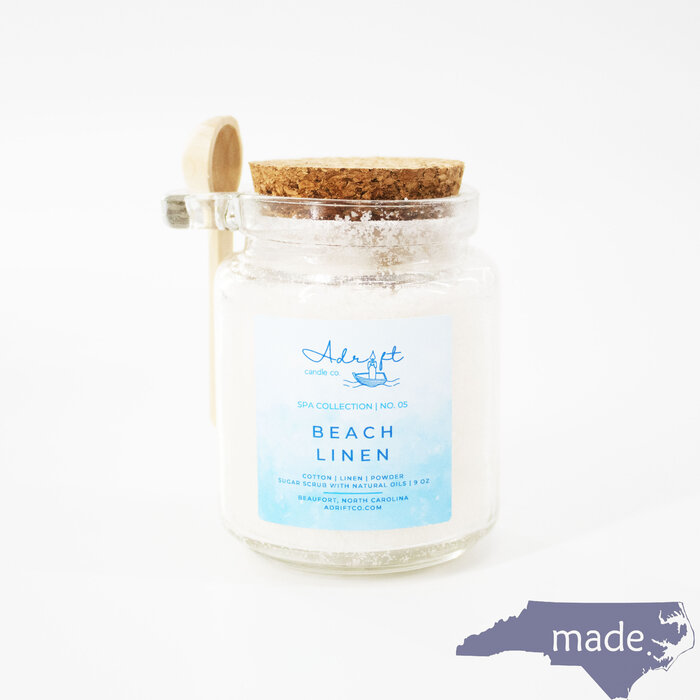 Beach Linen Scented Sugar Scrub - Adrift Candle Co.