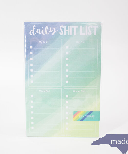 Daily Shit List Notepad