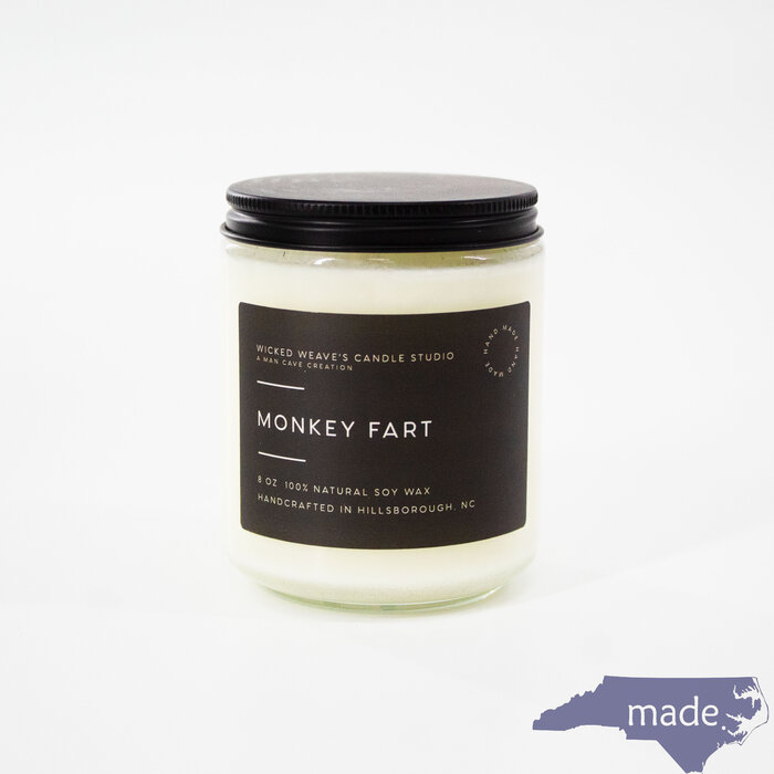 Monkey Fart Soy Candle - Wicked Weave's Candle Studio