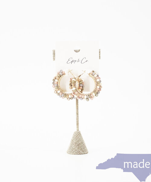 Light Multi Woven Wood Bead