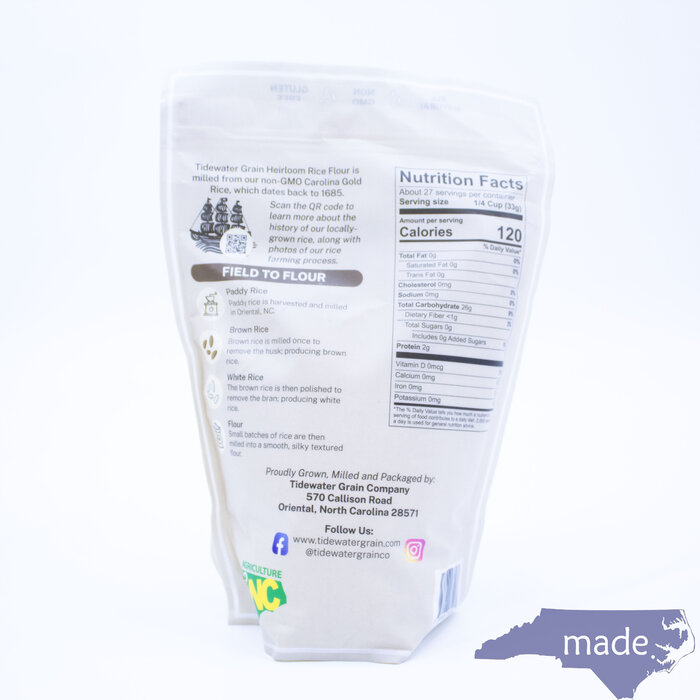 Heirloom Rice Flour 2 lb. - Tidewater Grain Company