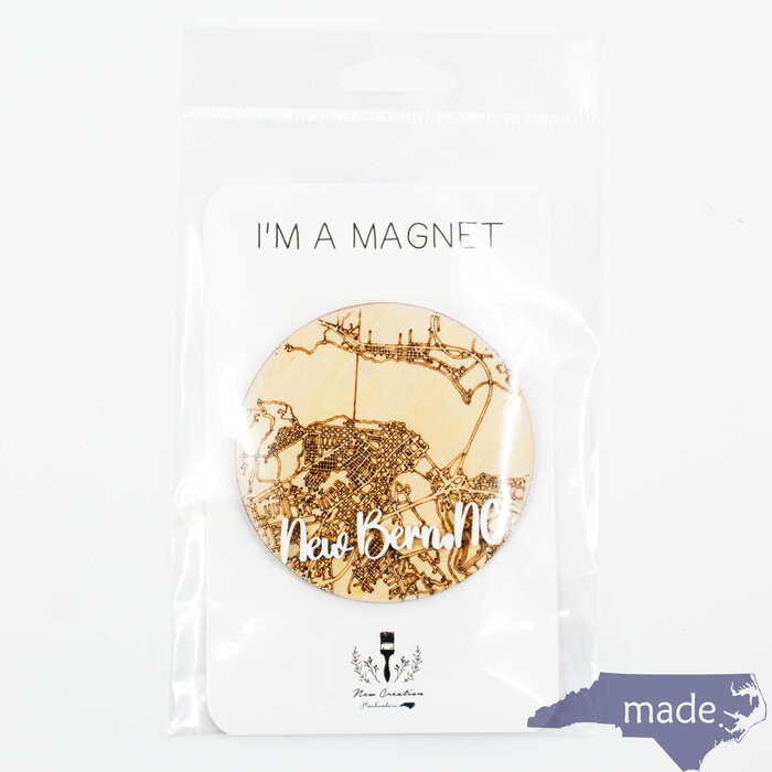 New Bern Wooden Magnet - New Creation by Stacy