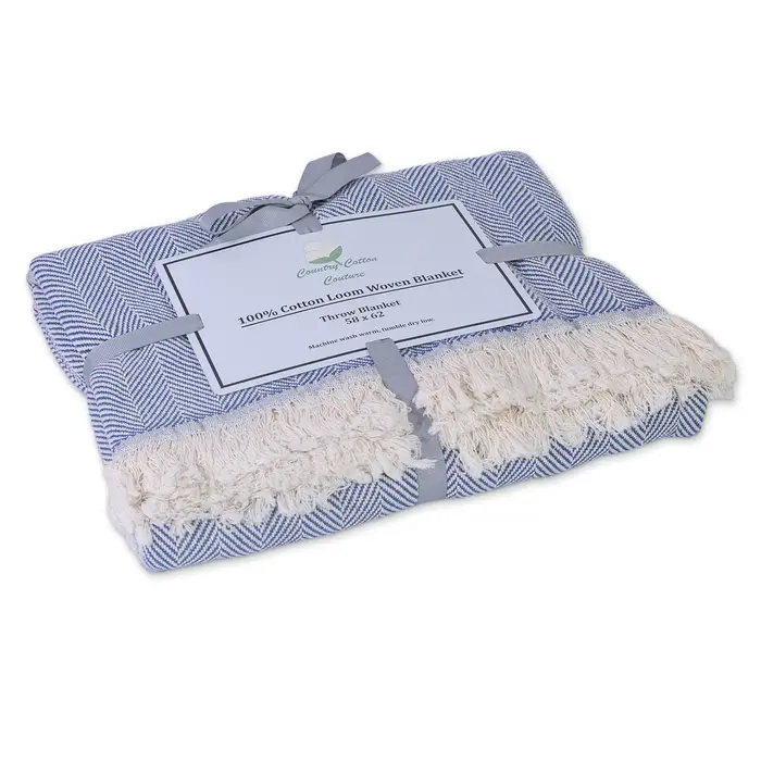 58"x62" Cotton Patterned Throw Blanket - Country Cottons