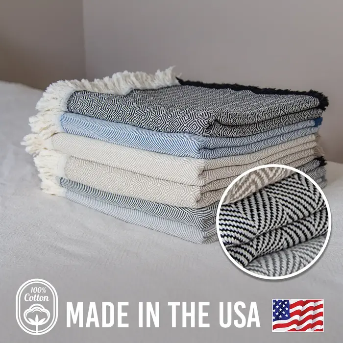 58"x62" Cotton Patterned Throw Blanket - Country Cottons