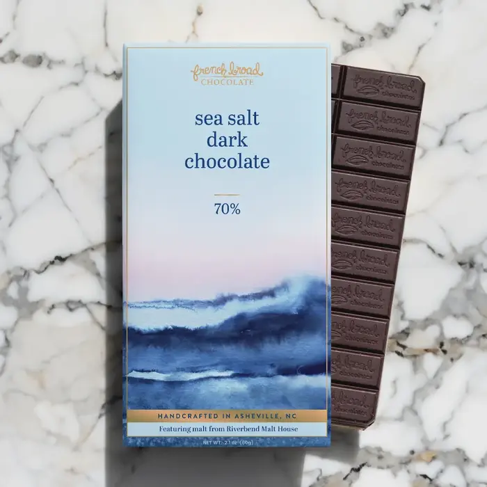 Sea Salt Dark Chocolate - French Broad Chocolate