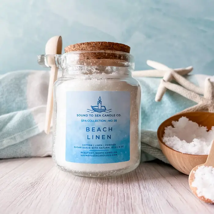 Beach Linen Scented Sugar Scrub - Adrift Candle Co.