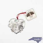 Dogwood in Heart Ornament - House of Morgan Pewter