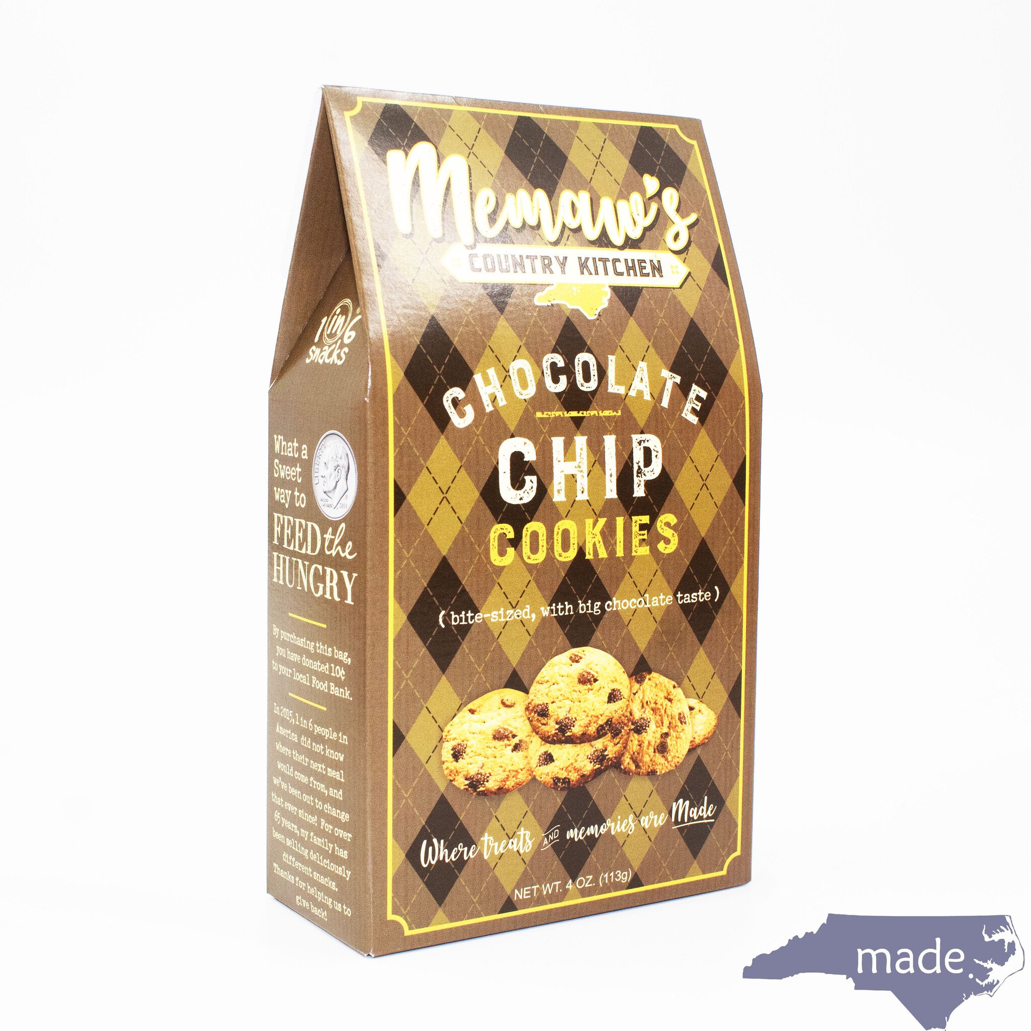 Chocolate Chip Cookies 4oz - Memaw's Country Kitchen - Made in NC, LLC