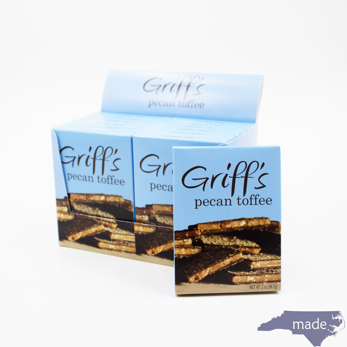 Griff's Pecan Toffee 2 oz. - Chapel Hill Toffee
