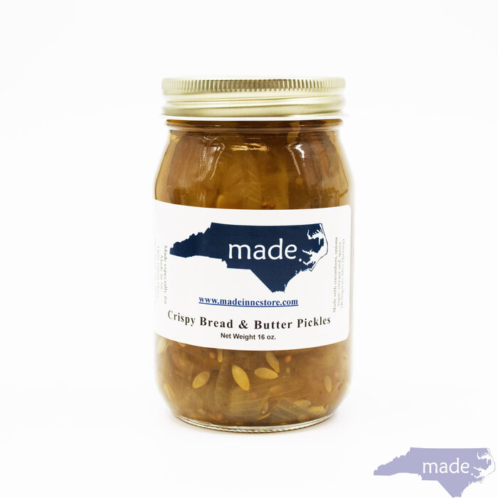 Crispy Bread & Butter Pickles 16 oz. - Made in NC