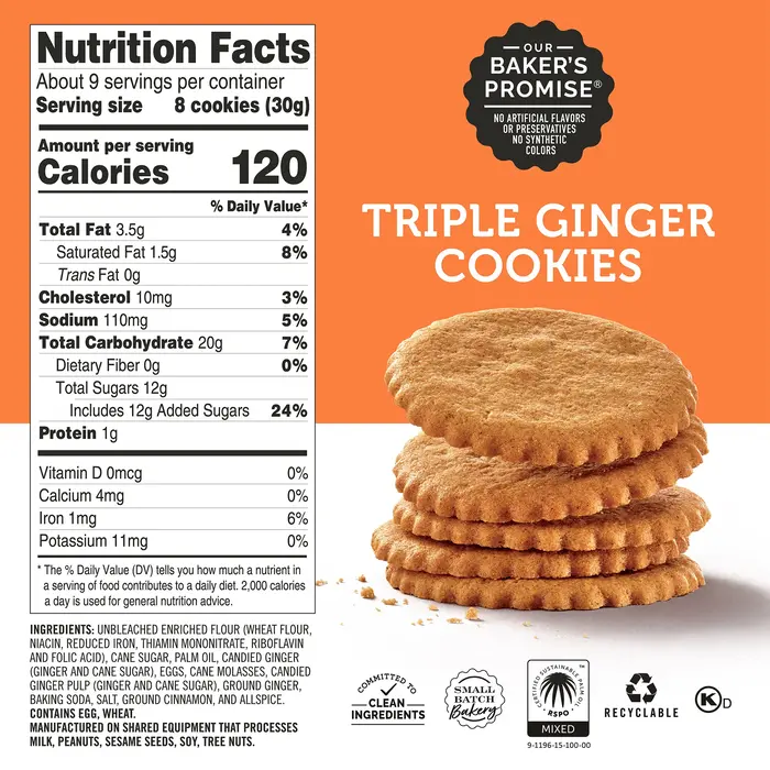 Triple Ginger Moravians 9 oz. - Dewey's Bakery