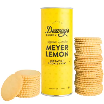 Meyer Lemon Moravian Cookie Thins 4.5 oz. Tube
