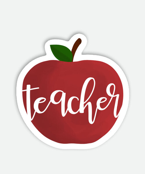 Teacher Apple Sticker