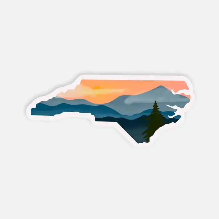 NC Mountain Sunset Sticker - Little Lovelies