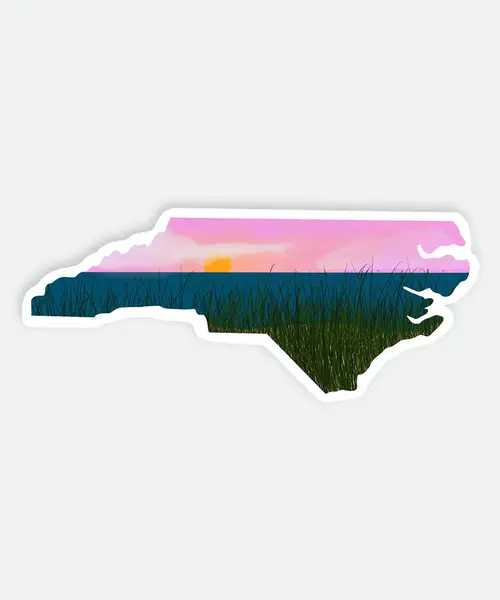 NC Beach Sunrise Sticker