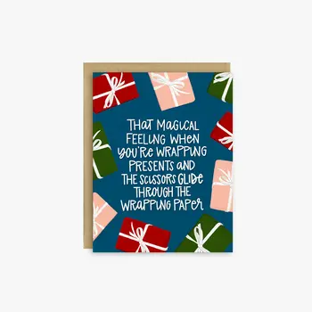 Wrapping Presents Holiday Card